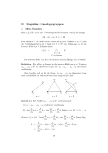 II Singuläre Homologiegruppen - Institut für Algebraische Geometrie