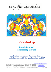 Projektheft und Sponsoring Gesuch