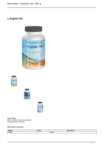 Phytochem L-Arginin Hcl 250 g