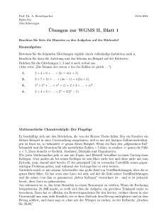 Übungen zur WGMS II, Blatt 1