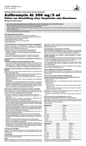 Azithromycin AL 200 mg/5 ml