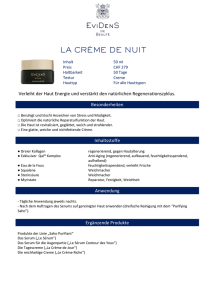 La Crème de Nuit - Produktbeschreibung