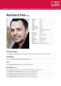 Reinhard Peer Vita