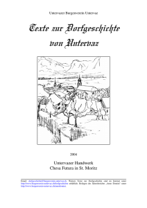 Untervazer Handwerk - Burgenverein Untervaz