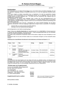 Elternbrief Schulbücher - ab Kl. 6 - St. Barbara