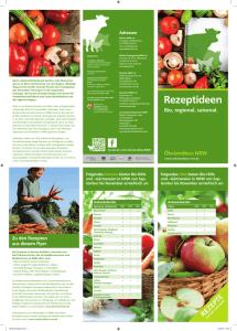 Ökolandbau NRW Rezeptideen: Bio, regional, saisonal.