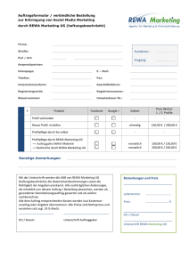 Auftragsformular für Social- Media