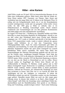 Hitler - eine Kariere