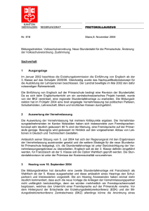 Nr. 818 Stans,9. November 2004 Bildungsdirektion