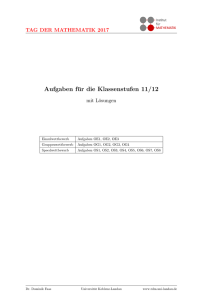 Aufgaben für die Klassenstufen 11/12