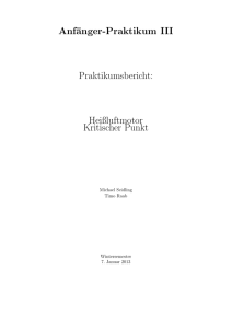 Heißluftmotor Kritischer Punkt