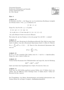 Blatt 3 - Fachbereich Mathematik und Statistik