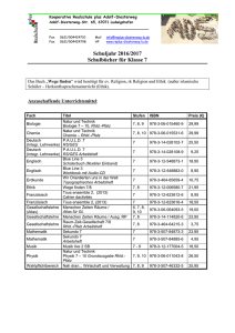Schulbuchliste Klasse 7 - Kooperative Realschule plus Adolf