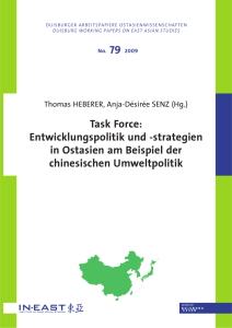 strategien in Ostasien am Beispiel der chinesischen Umweltpolitik