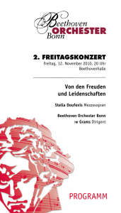 PROGRAMM - Beethoven Orchester Bonn