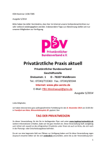 Privatärztliche Praxis aktuell - Privatärztlicher Bundesverband eV