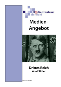 Medien- Angebot Drittes Reich Adolf Hitler