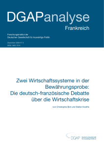 Zwei Wirtschaftssysteme in der Bewährungsprobe: Die deutsch