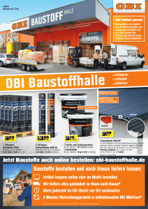 OBI Baustoffhalle - vorfahren, aufladen, abfahren