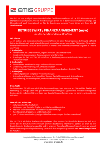 BA Studium zum Betriebswirt/Finanzmanagement (m