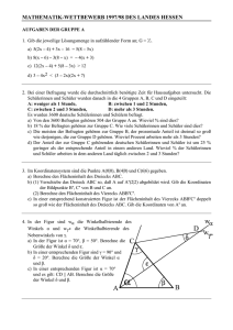 1. Runde - Mathematik-Wettbewerb des Landes Hessen