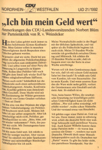 UID 1992 Nr. 21 Beilage: CDU-Nordrhein