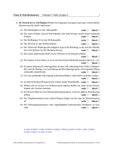 Musterlösung - Uni Regensburg/Physik