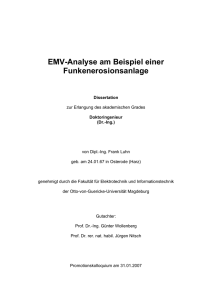 EMV-Analyse am Beispiel einer Funkenerosionsanlage