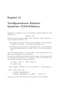 Kapitel 15 Verallgemeinerte Kleinste Quadrate (GLS