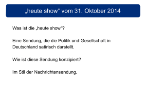 „heute show“ vom 31. Oktober 2014