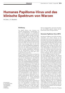 Humanes Papilloma-Virus und das klinische Spektrum von Warzen