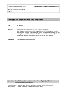 Vorlage für Expertinnen und Experten