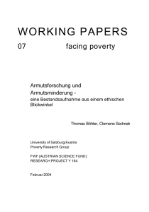 Armutsforschung und Armutsminderung