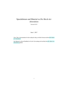 Sprachebenen und Material zu Die Macht der Abstraktion