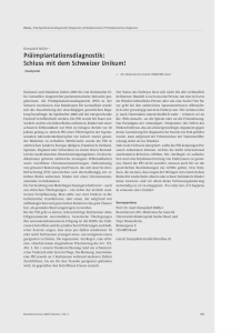 Präimplantationsdiagnostik: Schluss mit dem Schweizer Unikum