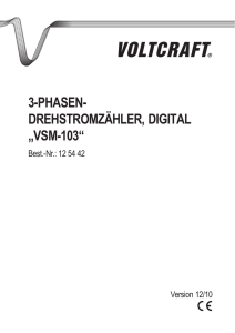 3-PHASEN- DREHSTROMZÄHLER, DIGITAL „VSM-103“