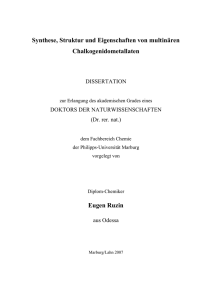 Synthese, Struktur und Eigenschaften von multinären