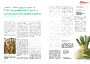 TWM - Ernährungsprinzipien der Traditionellen Westlichen Medizin