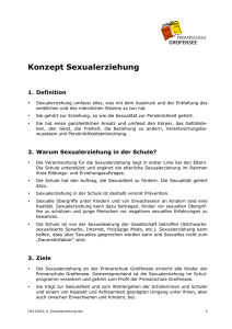 Konzept Sexualerziehung - Primarschule Greifensee