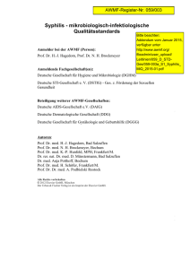 Syphilis - mikrobiologisch-infektiologische Qualitätsstandards