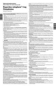 Risperidon-ratiopharm® 4 mg Filmtabletten