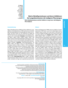 Matrix−Metalloproteinasen und deren Inhibitoren bei