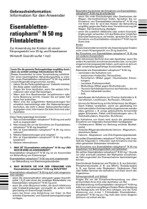 Eisentabletten- ratiopharm® N 50 mg Filmtabletten
