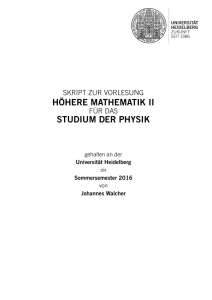 Skriptes - Mathematisches Institut Heidelberg