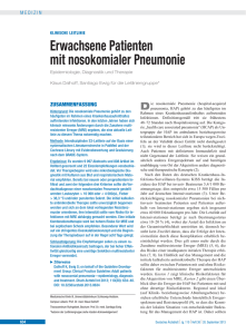 Erwachsene Patienten mit nosokomialer Pneumonie