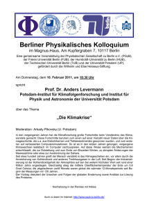 Ankündigung - Deutsche Physikalische Gesellschaft