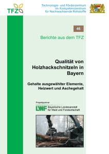 Qualität von Holzhackschnitzeln in Bayern