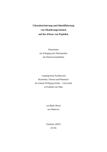 Charakterisierung und Identifizierung von Membranproteinen auf