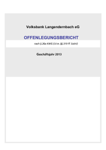 offenlegungsbericht - Volksbank Langendernbach eG
