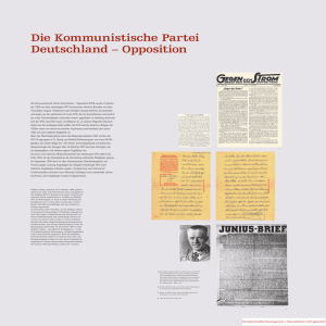 Die Kommunistische Partei Deutschland – Opposition (KPO) wurde